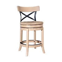 Blonde Oak Myrtle Swivel Counter Stool
