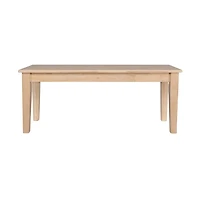 Blonde Oak Wood Shaker Dining Bench