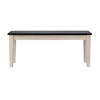 Black and White Shaker Dining Bench