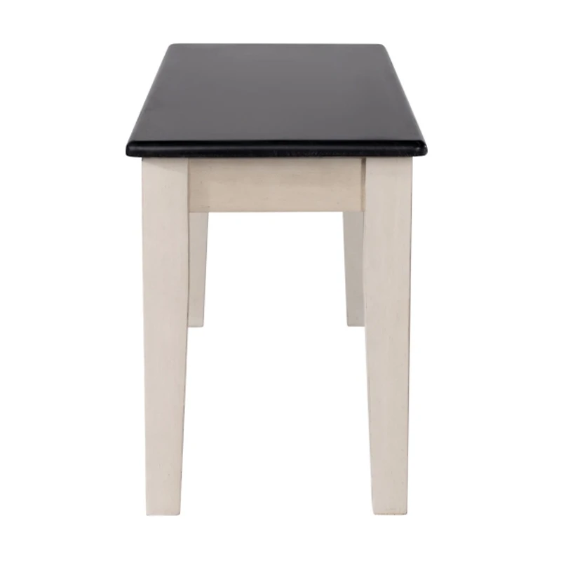 Black and White Shaker Dining Bench