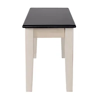 Black and White Shaker Dining Bench