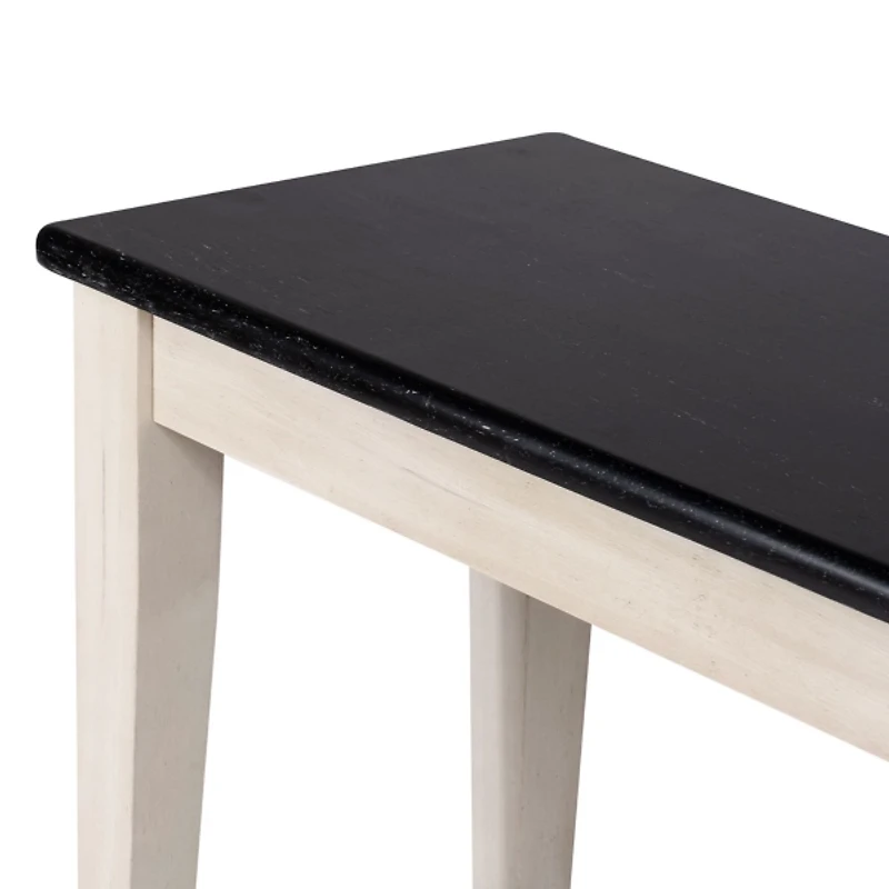 Black and White Shaker Dining Bench