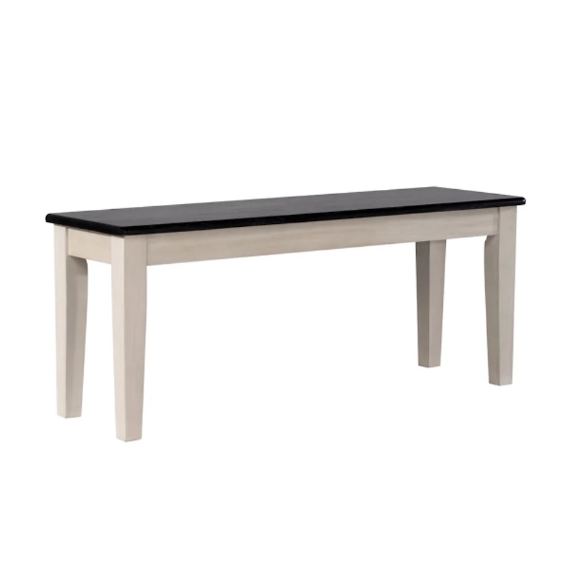 Black and White Shaker Dining Bench