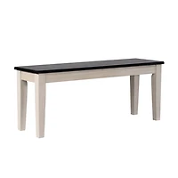 Black and White Shaker Dining Bench