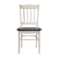Black and White Shaker Dining Chairs, Set of 2