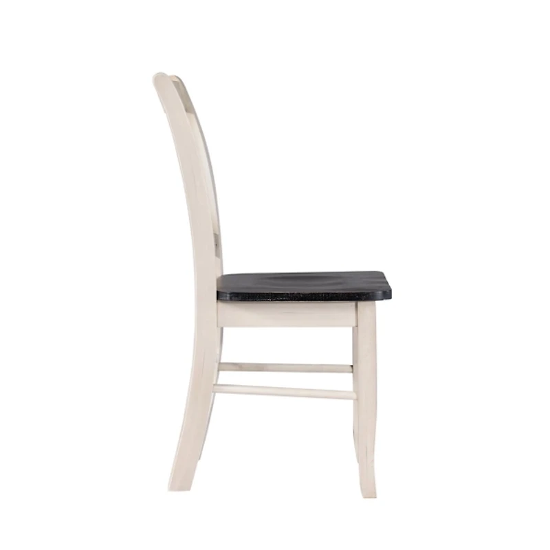 Black and White Shaker Dining Chairs, Set of 2