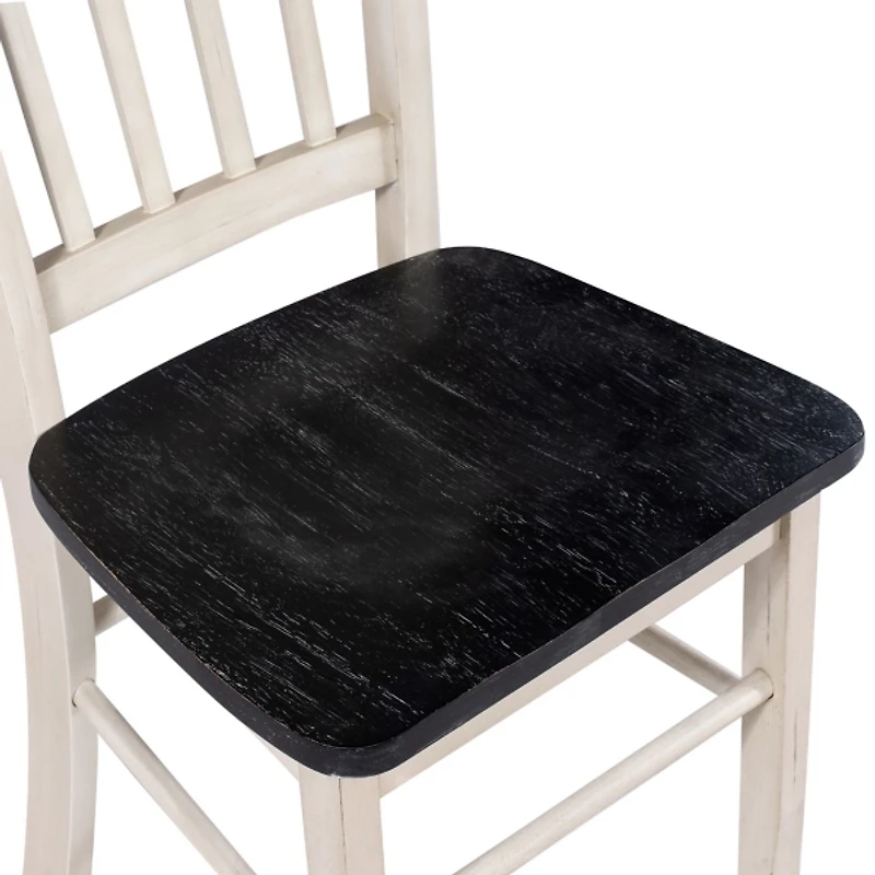 Black and White Shaker Dining Chairs, Set of 2