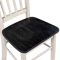 Black and White Shaker Dining Chairs, Set of 2