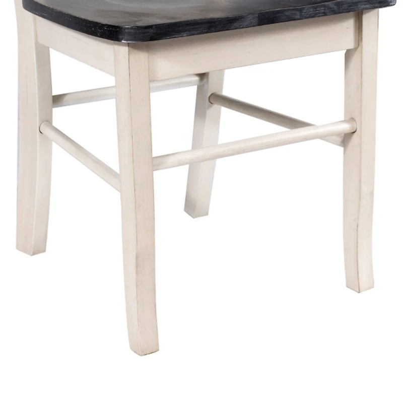 Black and White Shaker Dining Chairs, Set of 2