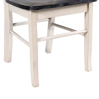 Black and White Shaker Dining Chairs, Set of 2