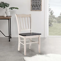 Black and White Shaker Dining Chairs, Set of 2