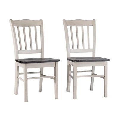 Black and White Shaker Dining Chairs, Set of 2