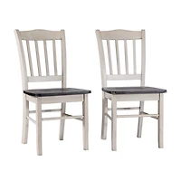 Black and White Shaker Dining Chairs, Set of 2