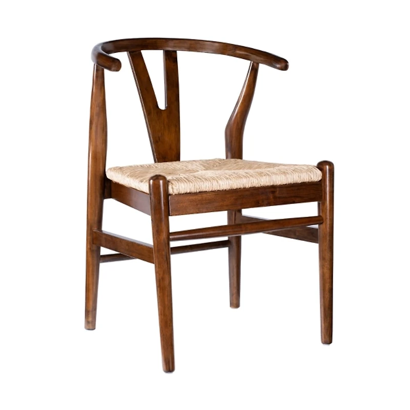 Walnut Wood Wishbone Dining Chairs, Set of 2