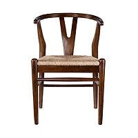 Walnut Wood Wishbone Dining Chairs, Set of 2