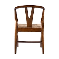 Walnut Wood Wishbone Dining Chairs, Set of 2