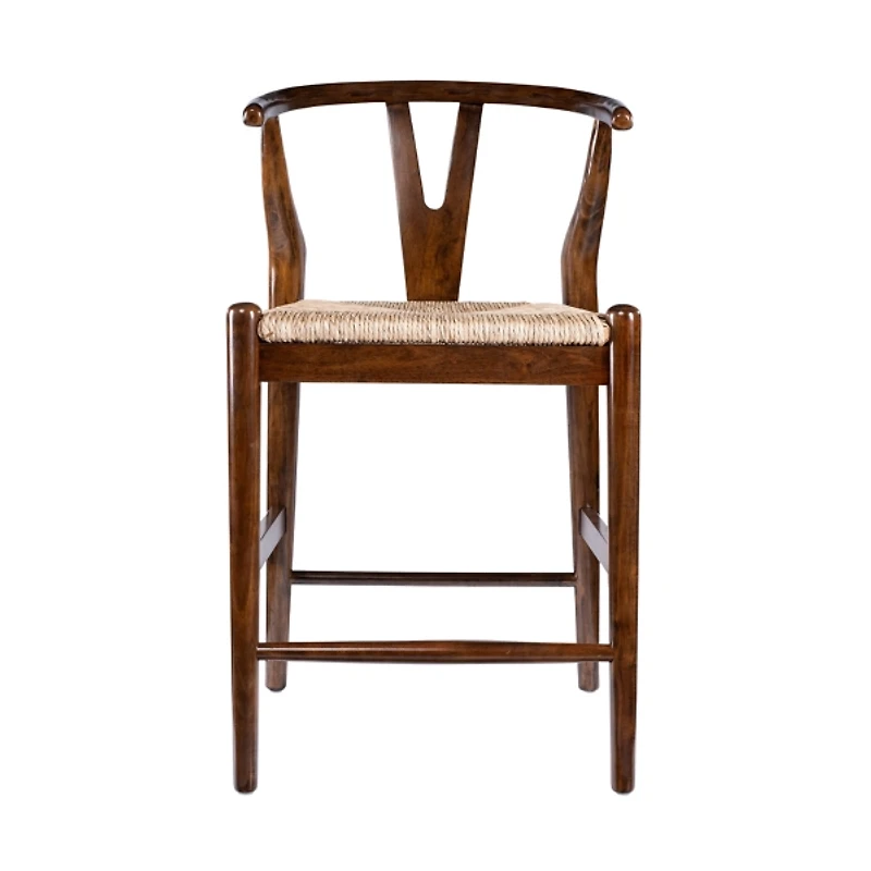 Walnut Wood Wishbone Counter Stool