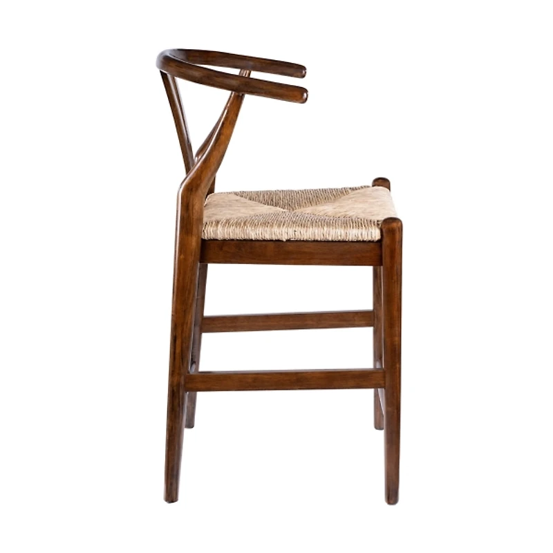 Walnut Wood Wishbone Counter Stool