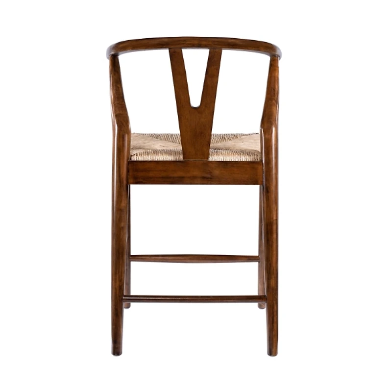 Walnut Wood Wishbone Counter Stool