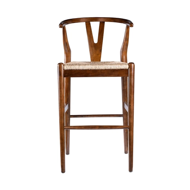 Walnut Wood Wishbone Bar Stool