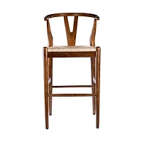 Walnut Wood Wishbone Bar Stool
