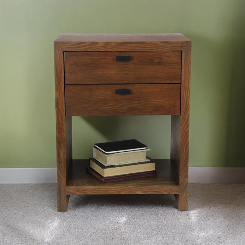 Brown Vivara 2-Drawer Nightstand