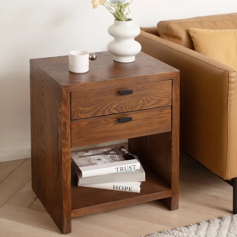 Brown Vivara 2-Drawer Nightstand