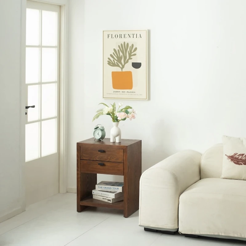 Brown Vivara 2-Drawer Nightstand