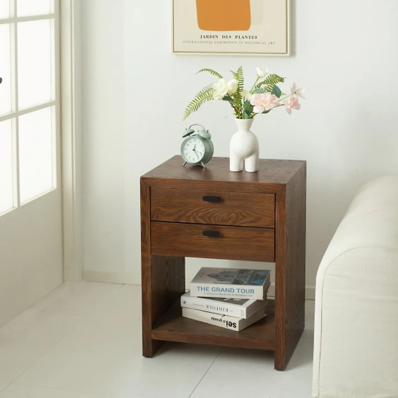 Brown Vivara 2-Drawer Nightstand
