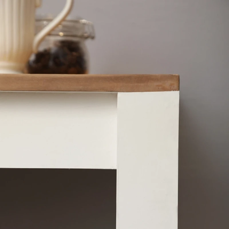 Brown and White Cedarfield Accent Table