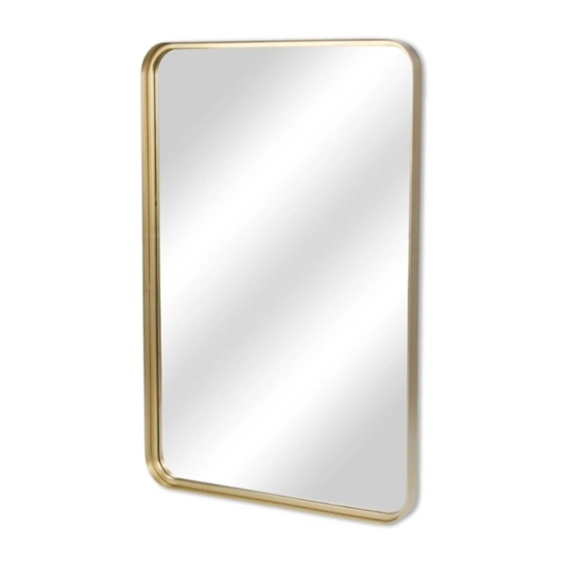 Gold Nuvelle Curved Rectangle Wall Mirror