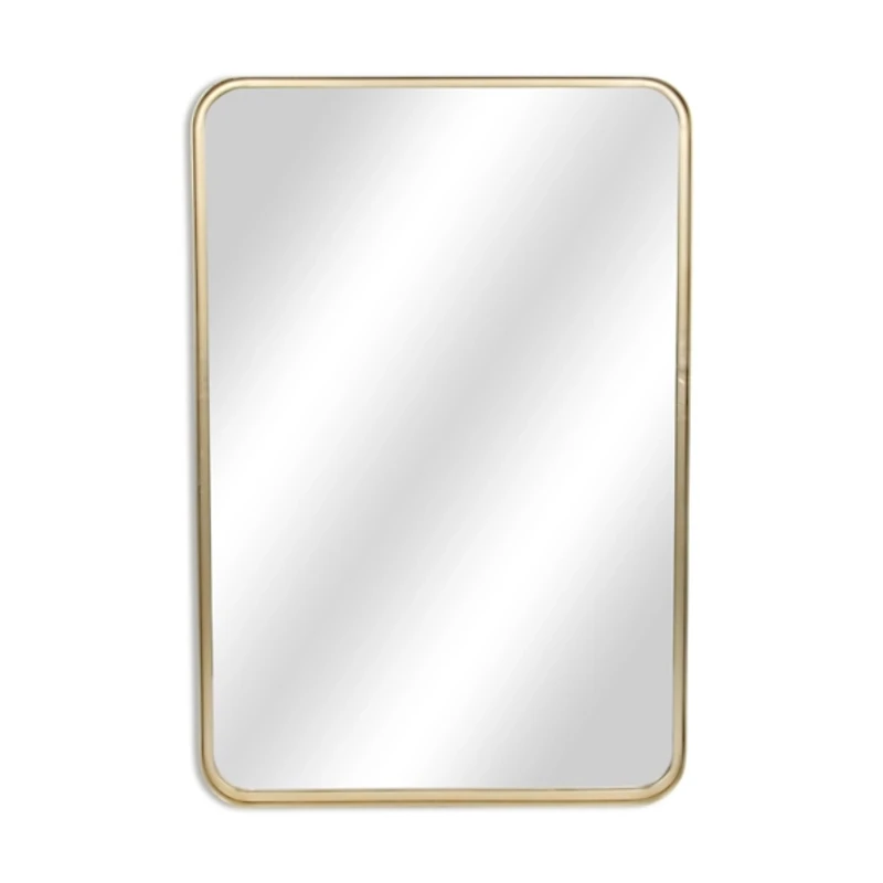 Gold Nuvelle Curved Rectangle Wall Mirror