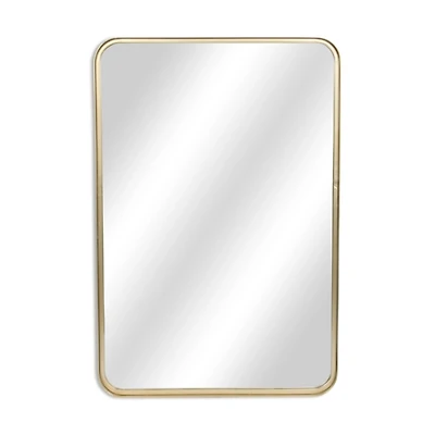 Gold Nuvelle Curved Rectangle Wall Mirror