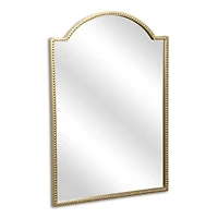 Gold Nuvelle Studded Metal Arch Top Wall Mirror