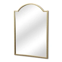 Gold Nuvelle Studded Metal Arch Top Wall Mirror