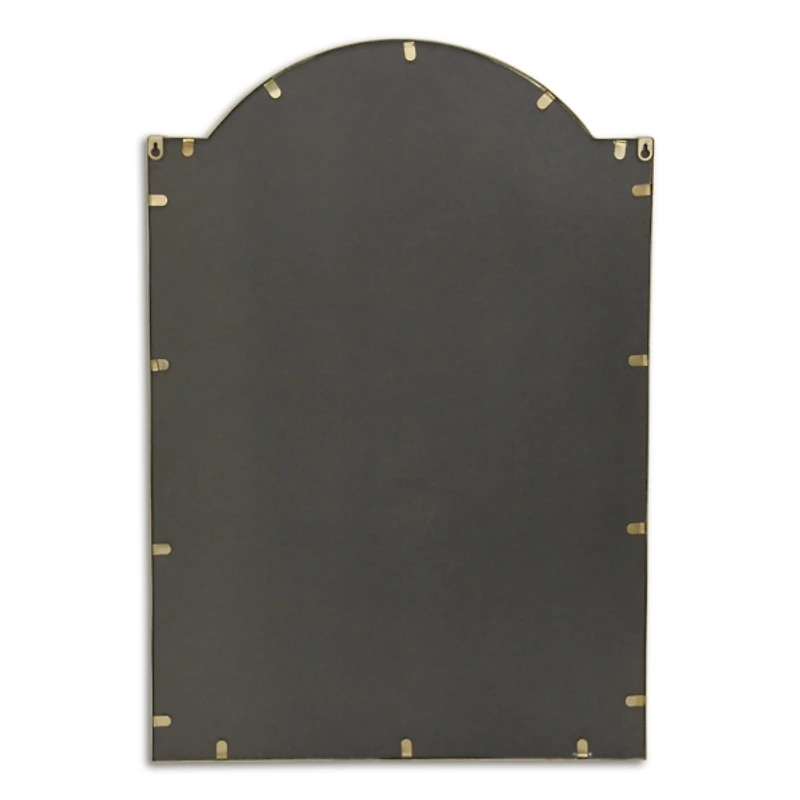 Gold Nuvelle Studded Metal Arch Top Wall Mirror