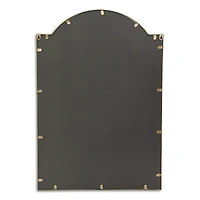 Gold Nuvelle Studded Metal Arch Top Wall Mirror