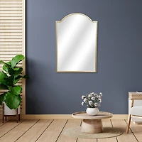 Gold Nuvelle Studded Metal Arch Top Wall Mirror