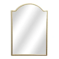 Gold Nuvelle Studded Metal Arch Top Wall Mirror