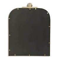 Gold Nuvelle Art Deco Metal Arch Wall Mirror