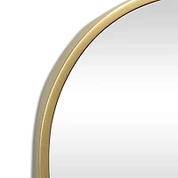 Gold Nuvelle Art Deco Metal Arch Wall Mirror