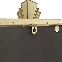 Gold Nuvelle Art Deco Metal Arch Wall Mirror