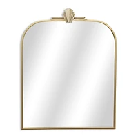 Gold Nuvelle Art Deco Metal Arch Wall Mirror