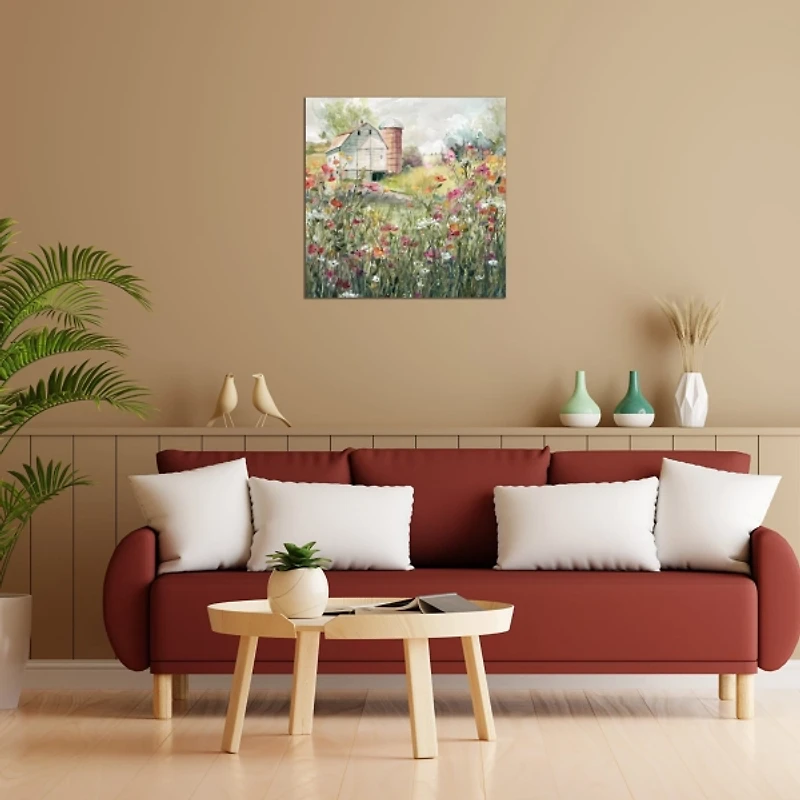 Farm in Bloom Canvas Art Print