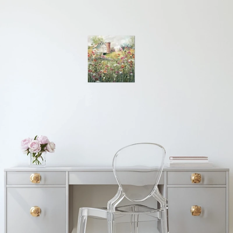 Farm in Bloom Canvas Art Print