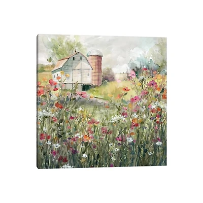 Farm in Bloom Canvas Art Print