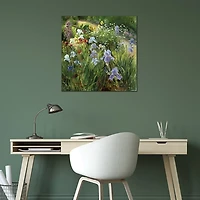 Irises and Oxeye Daisies Canvas Art Print