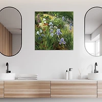 Irises and Oxeye Daisies Canvas Art Print