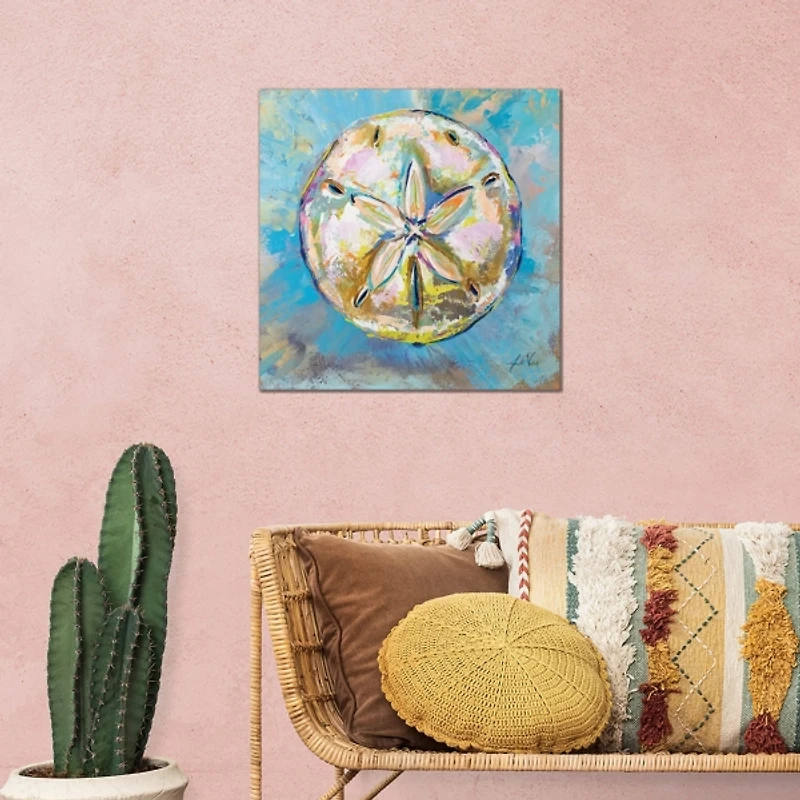 Rainbow Sand Dollar Canvas Art Print