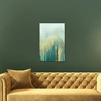 Teal Golden Woods Canvas Art Print